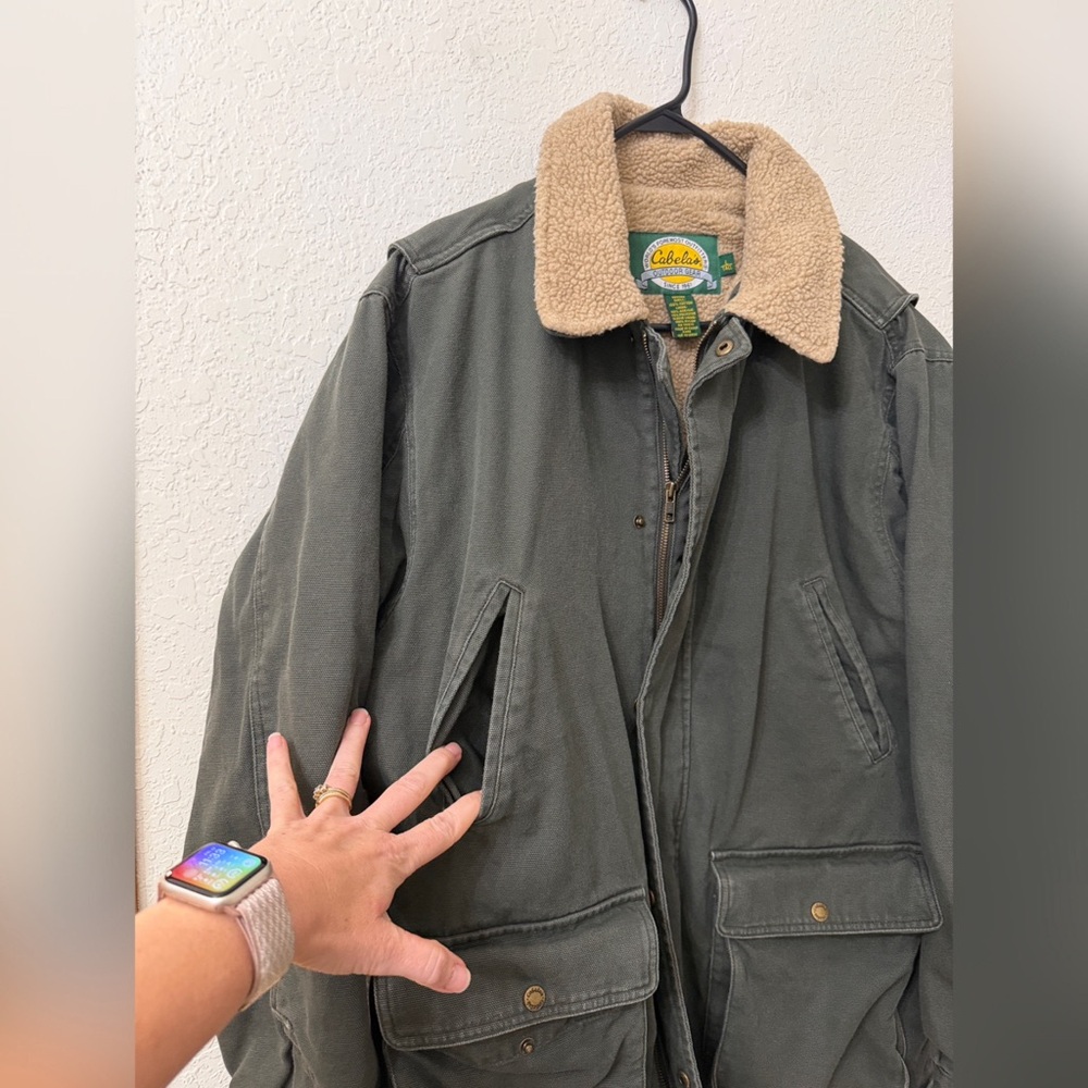 Cabela's Canvas Barn Chore FieldUtility Jacket Sherpa Fleece Insert - Large Tall - Picture 3 of 16